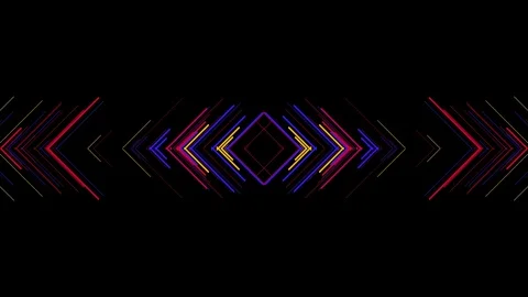 Triangular pattern of lines with interference. Animation. Hypnotic mirror Stock Footage 125468060