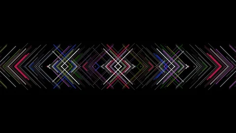 Triangular pattern of lines with interference. Animation. Hypnotic mirror Stock Footage 125468102