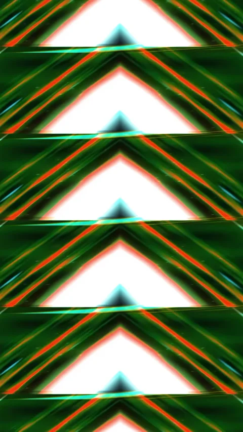 Triangular pattern with luminous lines. Motion. Kaleidoscopic pattern of Stock Footage 285716423