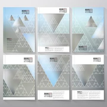 Triangular pattern with the reflection of environment on blurred background 库存插图