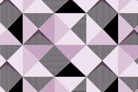 Triangular patterned abstract illustrative wallpaper with striped design Stock Illustration