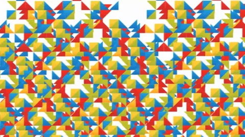 Triangular Patterns overlapping Transition Stock Footage 39734161