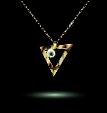 Triangular pendant Stock Illustration