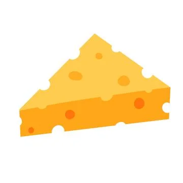 Triangular piece of cheese with holes 스톡 일러스트