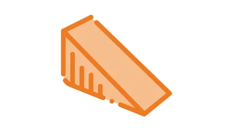 Triangular piece of cheese Icon Animation Video stock 145278683