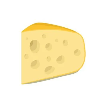 Triangular piece of cheese icon, cartoon style Stock Illustration