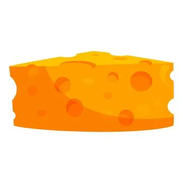 Triangular piece of swiss cheese with holes displaying texture and flavor Illustrazione stock