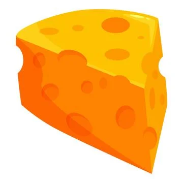 Triangular piece of swiss cheese with holes representing flavor and texture Illustrazione stock