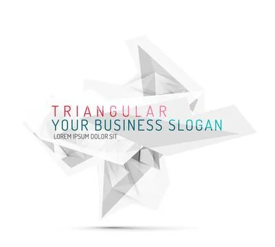 Triangular poly shape, abstract background Stock Illustration