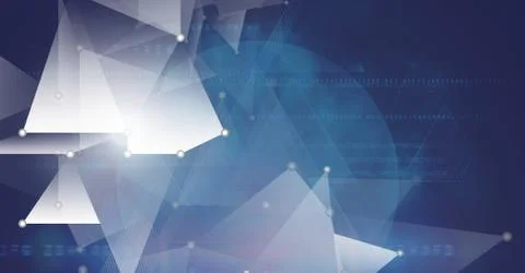 Triangular polygon shapes coalescing background Illustrazione stock