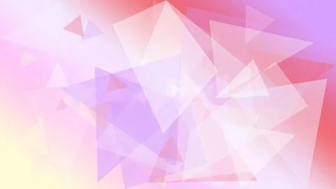Triangular polygon shapes in pink and purple hues form a soft, airy abstrac.. Stock Illustration