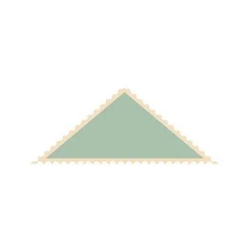 Triangular postage stamp icon, flat style Stock Illustration
