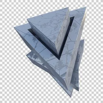 Triangular prism 3d icon illustration Stock Illustration