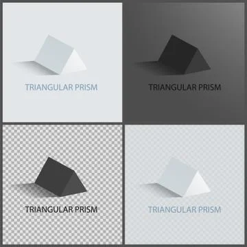 Triangular Prism Collection Vector Illustration Stock Illustration