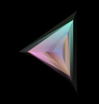 Triangular Prism Creates Modern Geometric Background Ilustração Stock