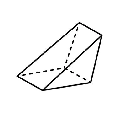 Triangular Prism Geometric Figure Gometry Shape Stock Illustration