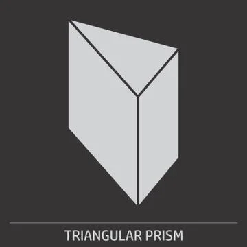 Triangular prism icon Stock Illustration