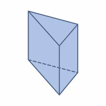 Triangular prism illustration 스톡 일러스트