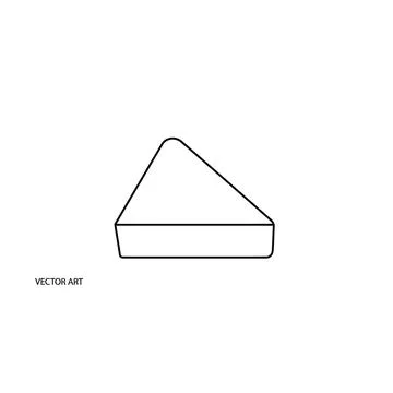 Triangular prism outline icon vector graphic illustration element Stock Illustration