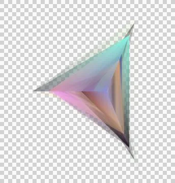 Triangular Prism With Soft Color Layers Ilustração Stock