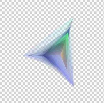 Triangular Prism With Soft Color Layers Ilustração Stock