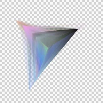 Triangular-prism-soft-gradient-transparent Illustrazione stock