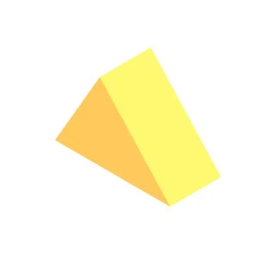 Triangular Prism Yellow Color Vector Illustration Stock Illustration