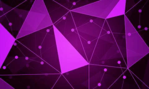 Triangular purple background in high-tech style Stock Illustration