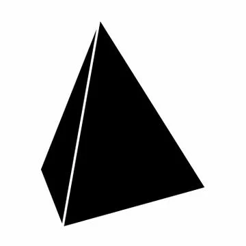 Triangular pyramid icon illustration Illustrazione stock