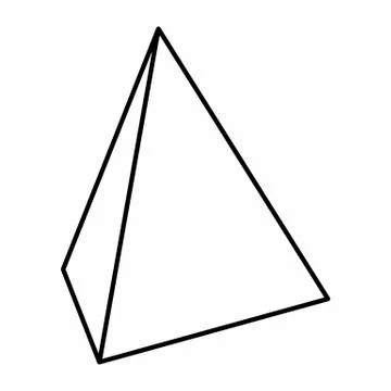 Triangular pyramid icon illustration Stock Illustration