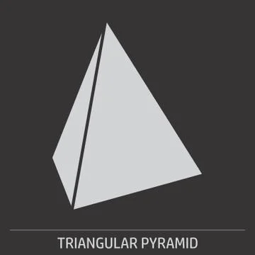 Triangular pyramid icon illustration 스톡 일러스트