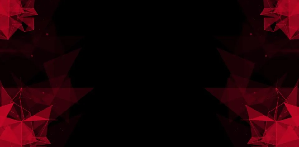 Triangular Red Abstract Shape Frame Stock Illustration