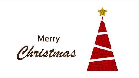 Triangular red christmas tree Stock Footage 140368409