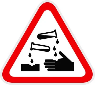 Triangular red Warning Hazard Symbol, vector illustration Stock Illustration