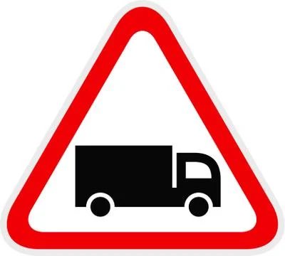 Triangular red Warning Hazard Symbol, vector illustration Illustrazione stock