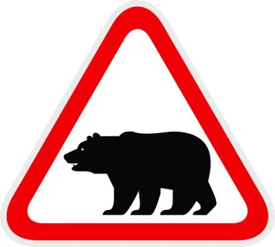 Triangular red Warning Hazard Symbol, vector illustration Stock Illustration