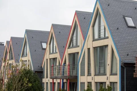 Triangular residential block sections Stock Photos