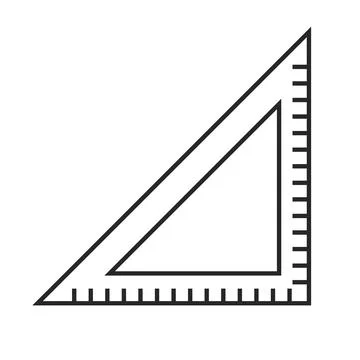 Triangular ruler icon. Set square icon. Vector. Stock Illustration