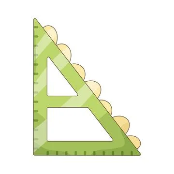 Triangular ruler Stock Illustration