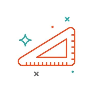 Triangular ruler instrument イラスト素材