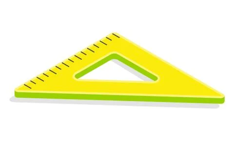 Triangular Ruler or Measuring Tool, Stationery Stock Illustration