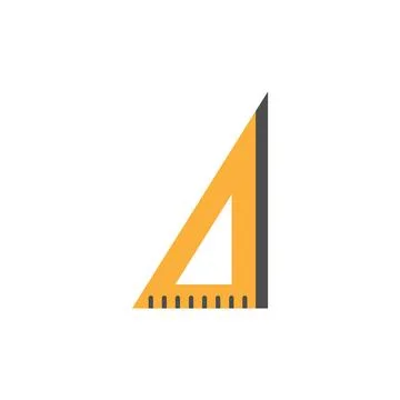 Triangular ruler vector color icon Stock Illustration