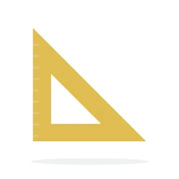 Triangular ruler vector flat isolated Illustrazione stock