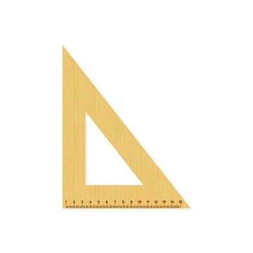 Triangular ruler vector flat material design isolated on white background. Ve Stock-Illustration