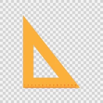 Triangular ruler vector flat material design. Vector illustration. Illustrazione stock