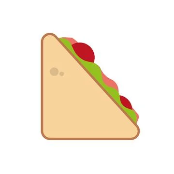 Triangular sandwich icon. Vector Stockillustratie