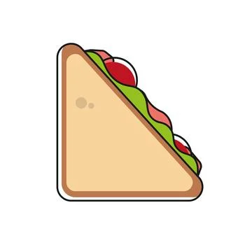 Triangular sandwich icon. Vector Stockillustratie