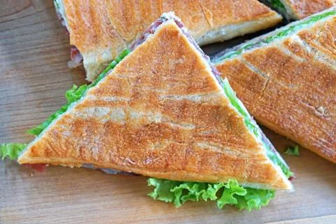 Triangular sandwich toast Stock Photos