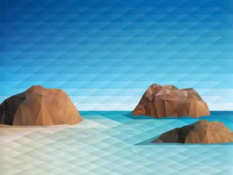 Triangular Scene Background Illustrazione stock