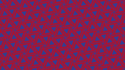 Triangular seamless repeat pattern geometric simple shape - red and blue rota Stock Footage 141012954